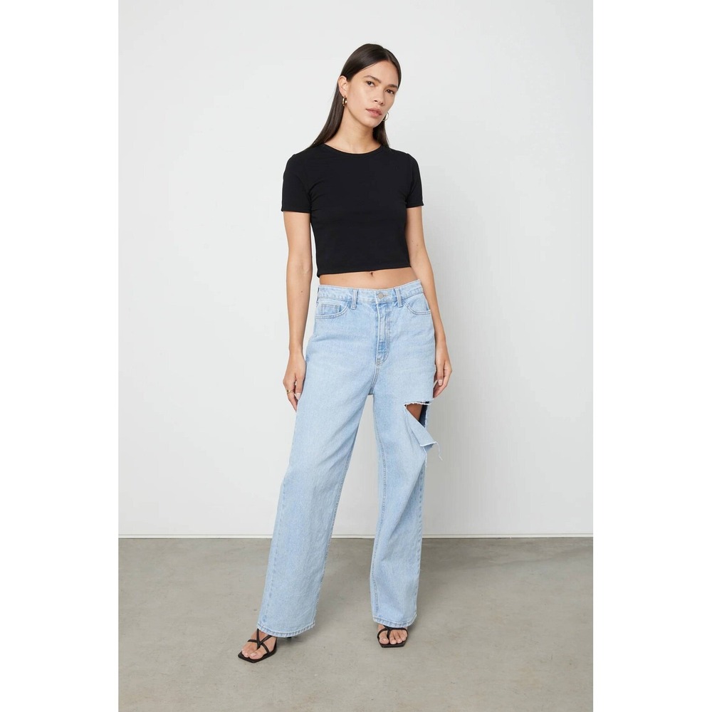 Oak + Fort Distressed Jeans Ripped Knee Light Wash Denim‎ M/M